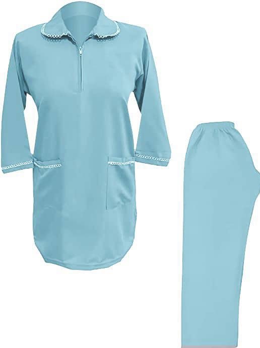 Long Sleeves Housemaid Uniform, Maid & Nanny dress set with long top & pants…