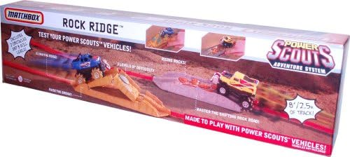 MatchboxPower Scouts Adventure System Expansion Set - Rock Ridge with 2 Obstacles, 5 Pieces of Track and 3 Connectors (Requires Motorized Power Scouts Vehicle to Play and Vehicles Are Sold Separately)