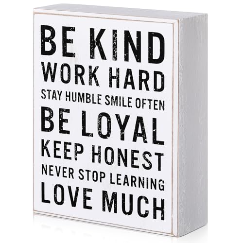 Be Kind Wooden Quote Sign for Office or Farmhouse