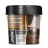 JOVIRA PINTURAS PINTURA FACHADAS ANTIMOHO. Repelente al agua, impermeable y anti fisuras. (4 Litros, Gris Antracita)