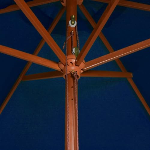 Parasol bois anthracite résistant aux intempéries de jardin de luxe