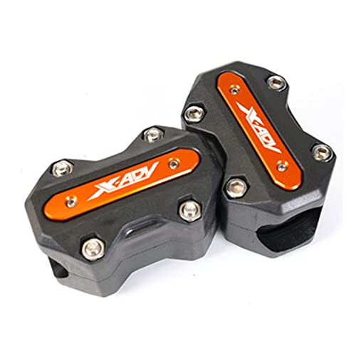 Crash bar X-ADV 750 : bloc de protection moteur orange pour éviter les rayures en cas de chute