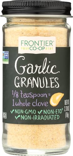 Frontier Co-op Garlic Granules 2.70 oz - Aromatic and Flavorful Kosher Garlic, Great for Savory Dishes