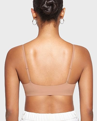 Image of INLYRIC Women's Inbarely Bralettes Cami Bras No Underwire Wireless Seamless Unlined Comfort Sports Bra
