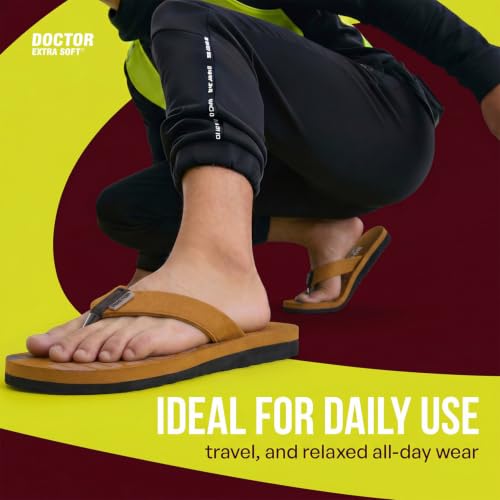 Image of DOCTOR EXTRA SOFT Slipper Care Orthopaedic and Diabetic Super Fitting Comfort Doctor Slipper, DR. Slipper, Flip-Flop, Slides and House Slipper for Men's Men's-FeelGood-D-31