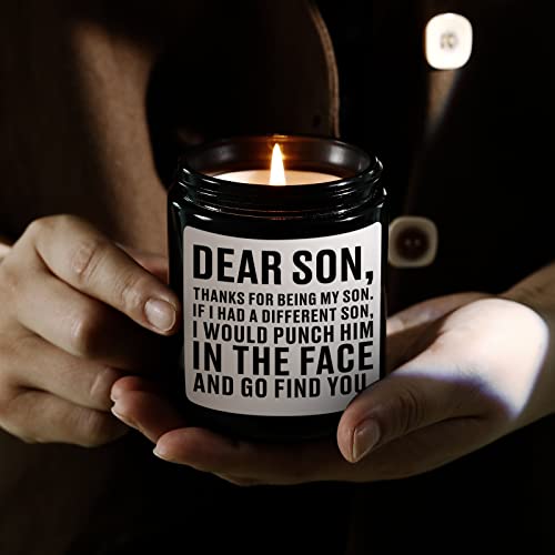 Son Gifts, Gifts For Son Adult, Birthday Gifts For Son From Mom Dad, Son Birthday Gift Ideas, Funny Fathers Day Valentines Day Christmas Graduation Gifts For Son - Sandalwood Scented Candles For Men #TOP4