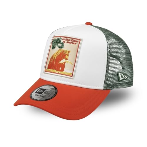 New Era California Bear Multicolour A-Frame Adjustable Trucker Cap - One-Size