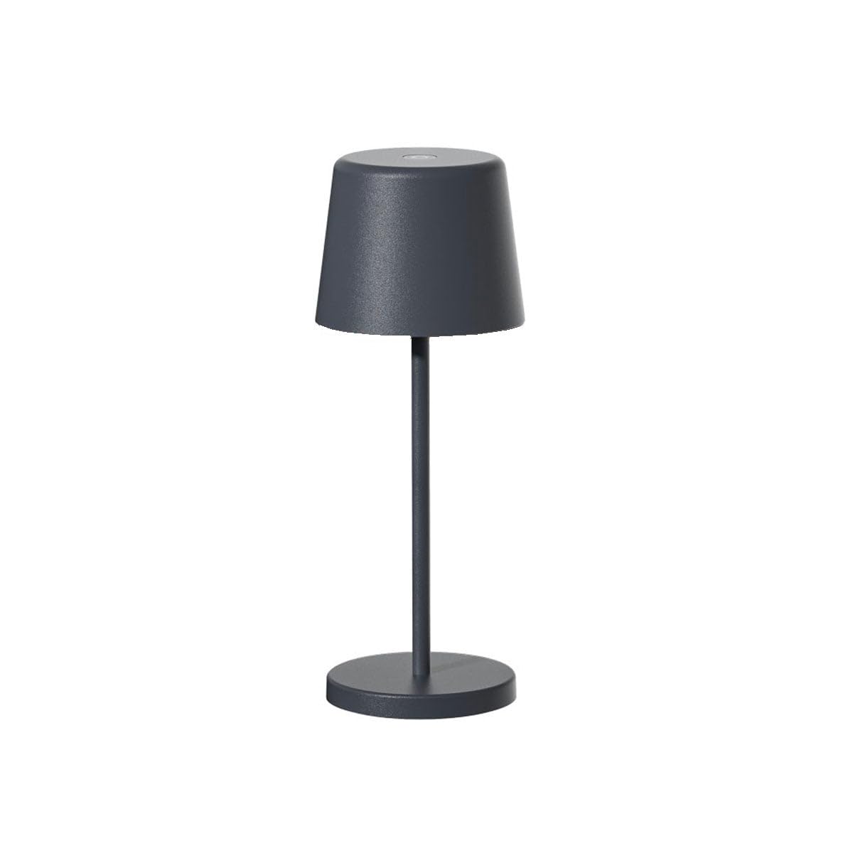 Juego de 6 mini lámparas de mesa táctil inalámbricas de aluminio LED KELLY MINI ROCK blanco regulable H22cm con bandeja de carga