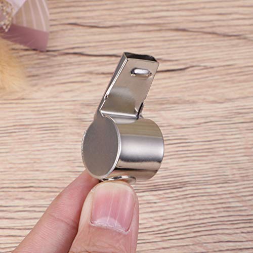 Apitos de árbitro de metal LIOOBO 4 peças de aço inoxidável com cordão para oficiais de treinadores