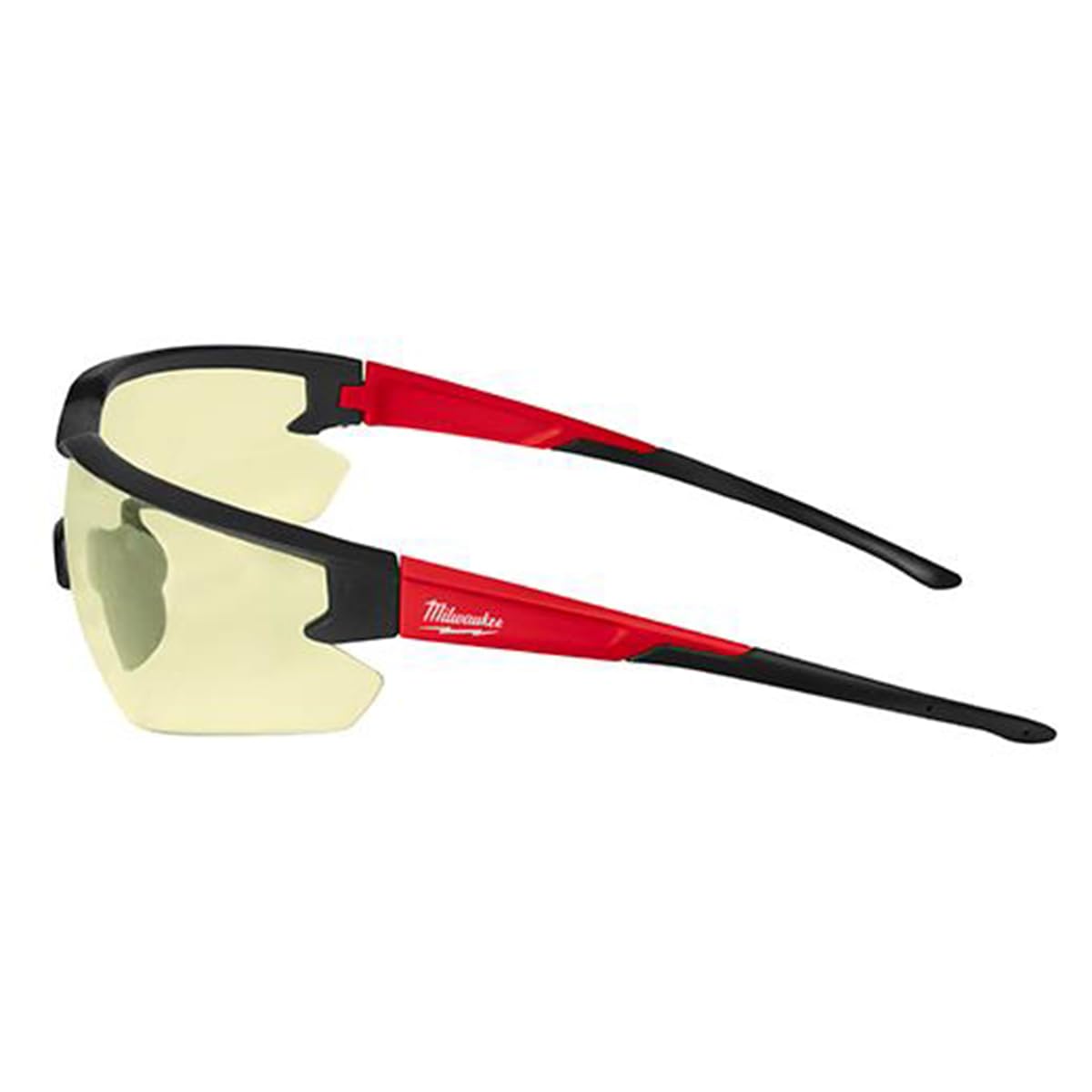 Milwaukee Anti-Scratch Safety Glasses Yellow Lens Black/Red Frame - Case Of: 1;F
