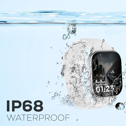 Image of PunnkFunnk NovoLux HD Display Smartwatch for Men & Women Answer /Make Calls, Heart Rate Monitor, 113+ Sports Modes, Step Counter, IP68 Waterproof, Compatible with Android & iOS(Grey)