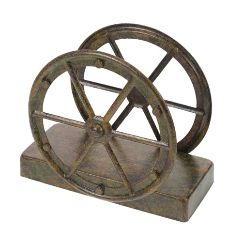 VALICLUD Servilletero Metálico Independiente Estilo Industrial Soporte de Servilletas Vertical Vintage para Cocina Restaurante Cafetería y Comedor Diseño Rústico de Hierro para Mesa
