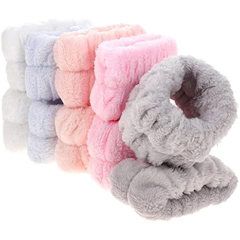 OSALADI 10Pcs Washing Face Wristbands, Wrist Spa Washband Elastic Wrist Towels Absorbent Wristbands Wrist Sweatband for Women Girls Cover