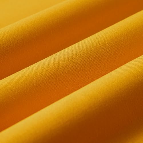 Wooqu Book Cloth, Fabric Surface and Paper Backed, Durable, Strong, 17x29”, for Book Binding, Gamboge