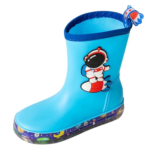 IWIHMIV Toddler Rain Boots for Boys Girls Outdoor Non Slip Water Shoes Baby Kids Comfortable Rain Boots With Easy-on