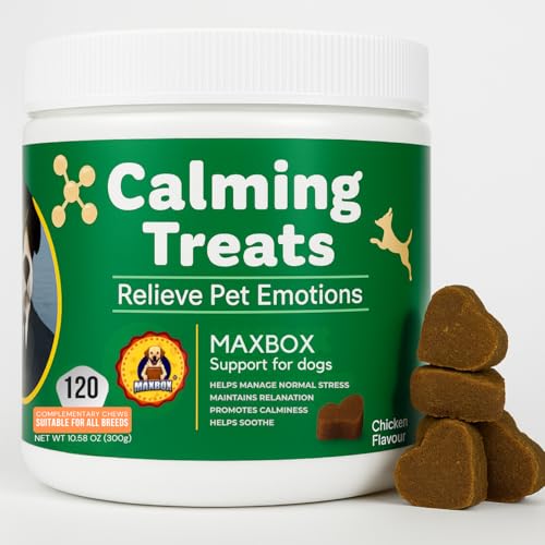 Calming Dog Treats，Dog Calming Tablets That Work，120 Anxiety Relief Chews for Dogs ，Naturally Relieves Stress, Barking, And Hyperactivity, Helping Pets Stay Calm During Fireworks And Thunderstorms.
