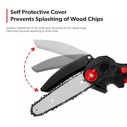 Image of Oblivion Chain Saw Machine Electric 1 Pc - Cordless Mini Rechargeable Battery Tree Cutter Machine for Wood Cutting, Tree Pruning & Gardening - Compact Handheld Power Chainsaw for Home DIY & Outdoor