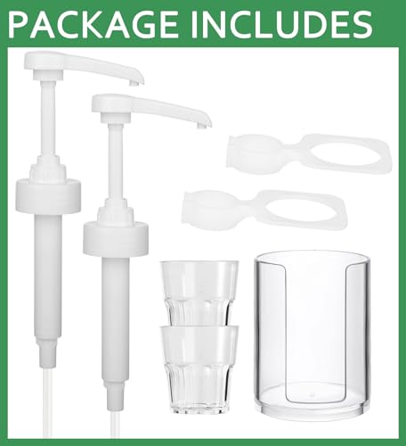 Dispenser Pumps for Listerine 1 or 1.5 Liter Mouthwash Bottles with Cup Holders, Resuable Cups and Clear Plastic Paper Cup Dispenser - Fits Total Care, Original, Zero Alcohol, Cool Mint, etc2