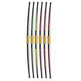 PE09143 Fiberglass Bow, 6 Colors, Beginner Recurve Bow for Ages 9 and Up, Accommodates Right & Left Handed Shooters