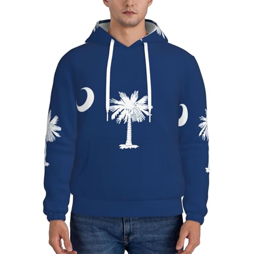 Sweat à capuche homme imprimé pull manches longues décontracté