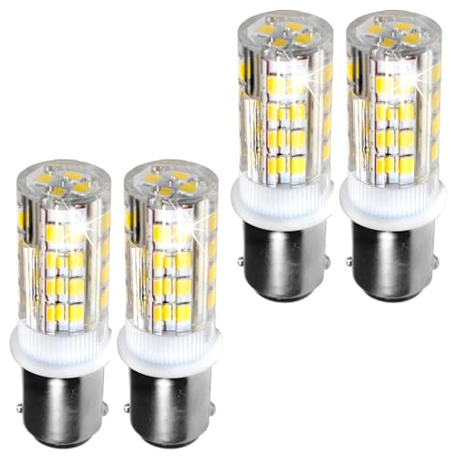HQRP 4-Pack BA15d Base 32LED Marine Boat Bulb for 1154 2057 2357 2397 3497 1016 1034 7528 replacement 6300-7000 Cool White 12-24V DC Light