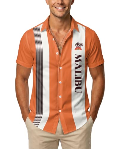 Image of 99TIMORO Funny Film Summer Button Down Shirt Men Short Sleeve Top | Movie Character Hawaiian Shirts for Men Lightweight Breathable Beach Vacation Business Casual Summer Gifts Classic Fit
