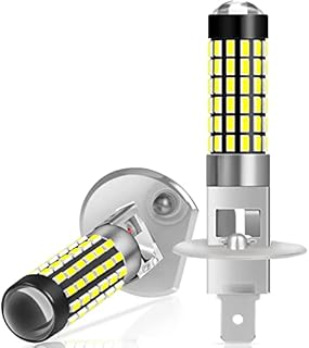 KATUR 2pcs 900 Lumens H1 Base Super Bright 3014 78SMD Lens LED Bulbs Car Driving Daytime Running Lights Xenon White 6000K DC 12V-24V
