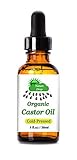 Nature Drop's Organic Castor Oil,1 oz - 100% USDA Certified Pure Cold Pressed Hexane free - Best oil Growth For Eyelashes, Hair, Eyebrows, Face and Skin, Triple Filtered, Great for Acne