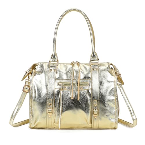 Double Tree | Sac à Main Cabas Femme Irisé Pour Les Cours Or Détails Dorés