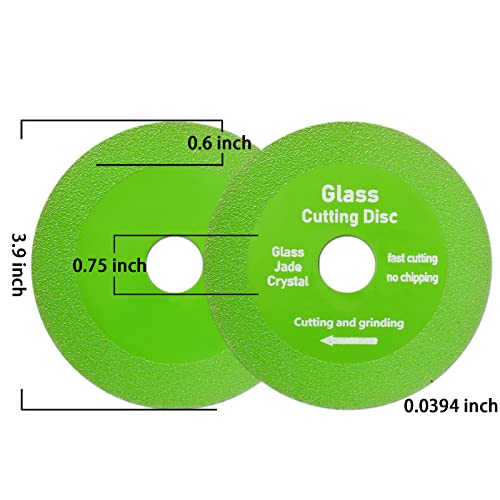 Glass Cutting Disc For Angle Grinder, Green Thin Saw Blade Wheel Glass Ceramic Cutting Tool 4 Inch Ultra-Thin Diamond Saw Blade Wheel (3 Pcs) #TOP3