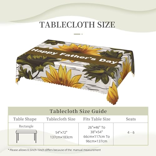 Nappe rectangulaire tournesol 137x183 cm imperméable et lavable pour table de cuisine - 6