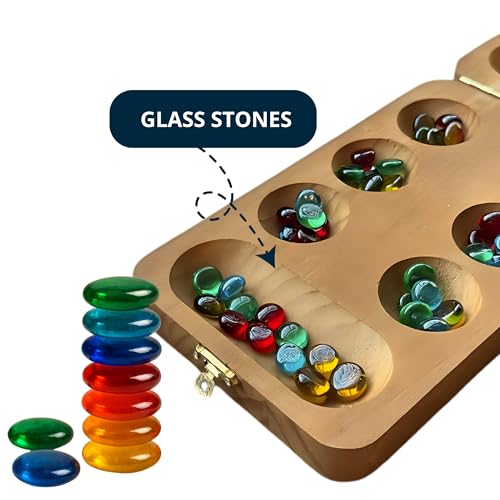 sungka Mancala juego de mesa clásico de 2 jugadores miniatura 6