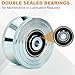 2 Sets 4'' V-Groove Sliding Gate Wheels with Welded Bracket Box, Heavy Duty Inverted V Tracks Sliding Gate Rollers, Double Sealed Bearing 3000 Lbs Capacity