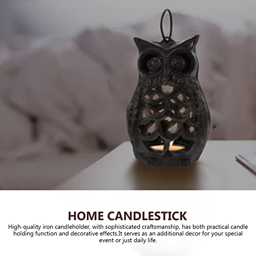 Uonlytech Vintage Home Decor Cast Iron Owl Tealight Holder Lantern Halloween Candlestick Holder Candlelight Holder Animal Lantern For Diy Wedding Birthday Home Decoration Wedding Table Decorations #TOP2