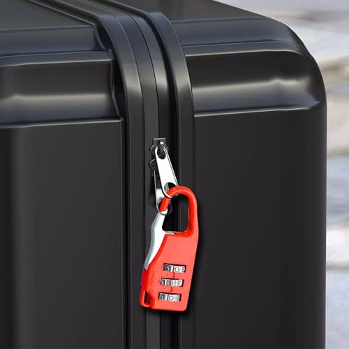 Portable Combination Padlock Carabiner Hook 3Digit Code Lock Backpack Luggage Locker Suitcase Gym Outdoor Travel Security