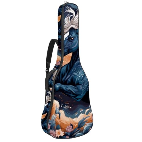 JRHEJTFZ Housse pour guitare acoustique de 1,9 cm d’épaisseur, imperméable, durable et élégant, imprimé cheval blanc, Multicolore., 42.9×16.9×4.7 in, Motif imprimé tendance - Les Beatles, Paul McCartney, John Lennon, RIngo Starr, George Harrison JRHEJTFZ Housse pour guitare acoustique de 1,9 cm d'épaisseur, imperméable, durable et élégant, imprimé cheval blanc, Multicolore., 42.9x16.9x4.7 in, Motif imprimé tendance