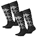Produktbild Burlington Damen Kniestrümpfe Marylebone 4er Multipack 36-41 Mehrfarbig kariert 75% Schurwolle Businesssocken, Größe:36-41, Packgröße:4 Paar, Farbe:Black (3000)