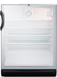 Summit SCR600BGLBIADA 24" ADA Compliant Beverage Center: 5.5 cu.ft Commercial Refrigerator w/ Lock & Glass Door