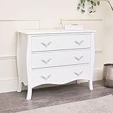Melody Maison Large 3 Drawer Chest of Drawers - Elizabeth White Range - Image 1