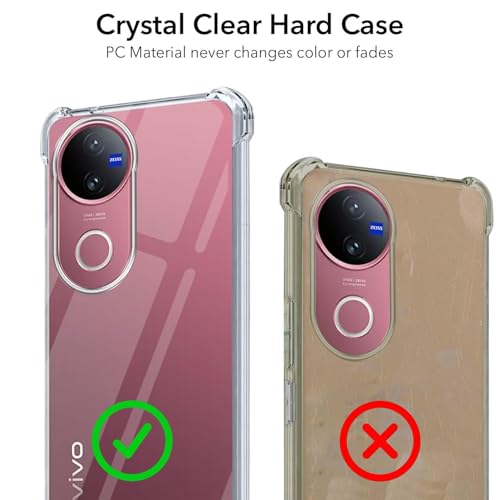 Image of Jkobi Shockproof Crystal-Clear Back Cover for Vivo V50 | Vivo V50e (Anti Yellow Case | Drop & Camera Protection | Hard Polycarbonate)