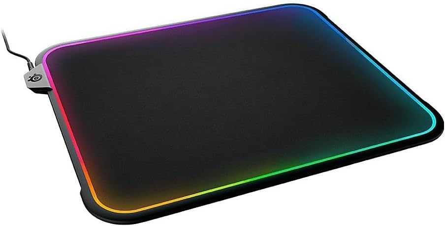 SteelSeries QcK Gaming Surface - Medium RGB Prism Cloth Mouse Pad of All Time - Optimized for Gaming Sensors