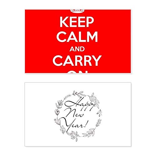 Tarjeta conmemorativa Keep Calm, felicitación original de color rojo con texto