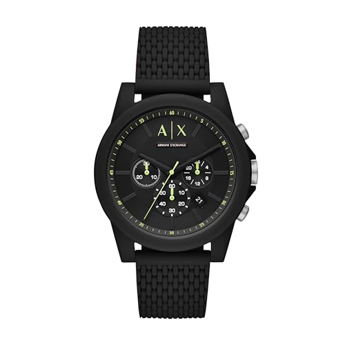 Armani Exchange A|X Men's Chronograph Black Silicone Watch (Model: AX1344)