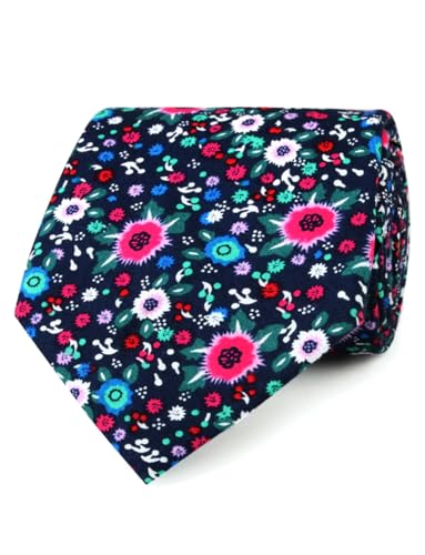 Image of OTAA Floral Necktie Casual Ties for Men - Perfect Neck Tie for Groomsmen Wedding Ties or Formal Occasions
