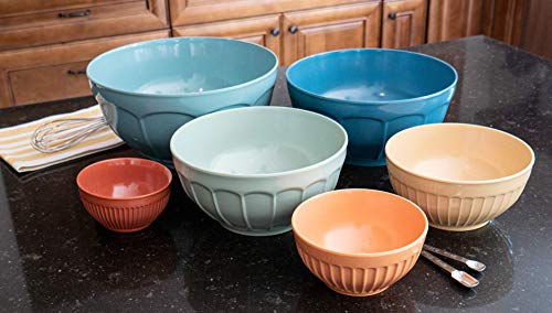 Tarhong French Country 6 Piece Mixing Bowl Set, Multi Color (Multicolor), Melamine #TOP3