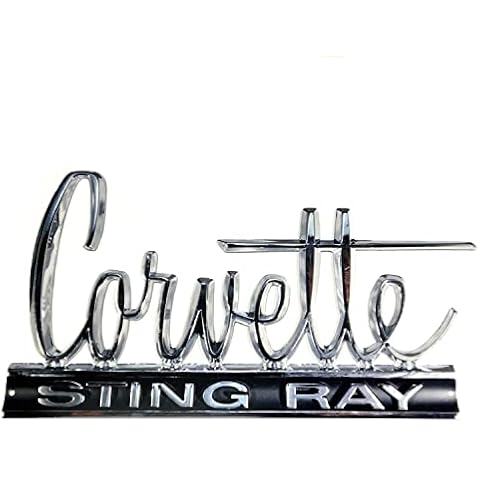 C2 Corvette Wall Emblem Large Metal Art 66-67 Full 24" x 13.5" in Size Offered by Midwest Corvette Cover