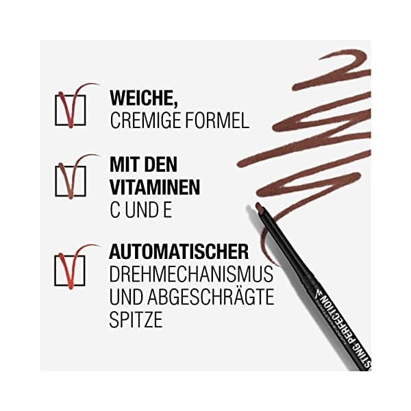 Manhattan Lasting Perfection Lipliner, Fb.94 F Penny Brown, langanhaltender und deckender Konturenstift, 2 g – Bild 4
