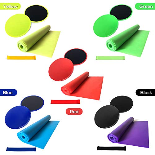 Equipamento de ioga, Andoer Conjunto de 4 peças de equipamentos de ioga para discos deslizantes de n