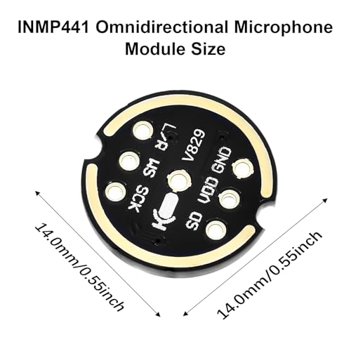 AYWHP 3 Stück INMP441 Omnidirektionales Mikrofon Modul 24 Bit I2S Schnittstelle Digitaler Ausgang Kompatibel mit für ESP-32 Arduino