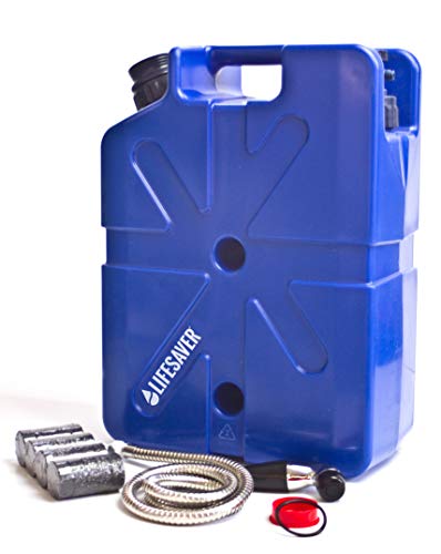 LifeSaver® Juego de filtros de agua Family Emergency Preparedness Pack | Bidón de filtro de agua (18,5 L) filtra el 99,9999% de todas las bacterias | Agua potable hasta 20.000 litros | desinfectante